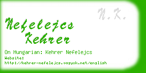 nefelejcs kehrer business card